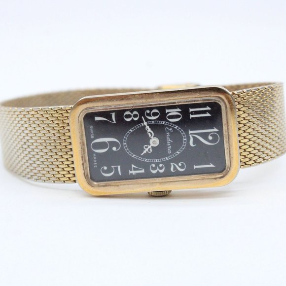 Vintage ENDURA Watch Womens Gold Tone Stainless Steel Self Wind Swiss Made - Picture 5 of 8